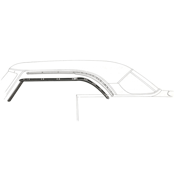 Steele Rubber Products - 1952-1954 Ford & Mercury Roof Rail Seal 
