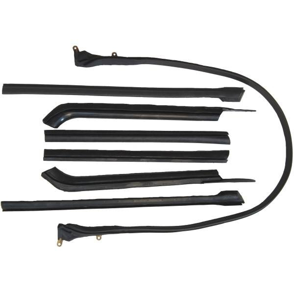 thumbnail image 2 of Vertical Rear Convertible Top Rail Window Weather Strip Kit – LH & RH Pair For Chevy Corvette (1986-1996) 2 of 6