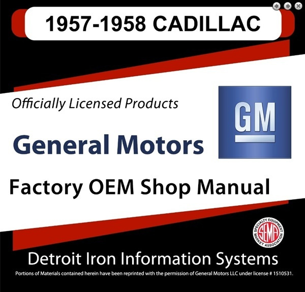 Steele Rubber Products - 1957-1958 Cadillac Factory Shop Manual, CD